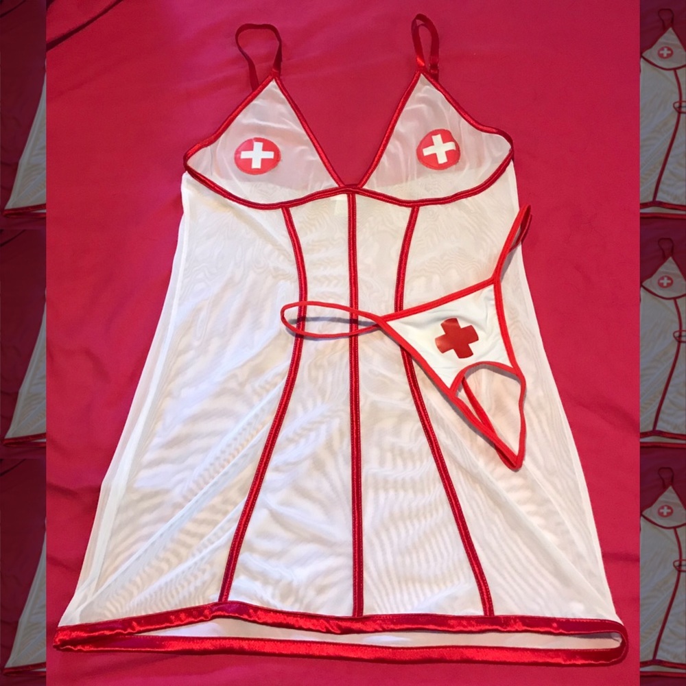 ❤️🔥 Sexy Nurse Lingerie Outfit, Size OS/XL